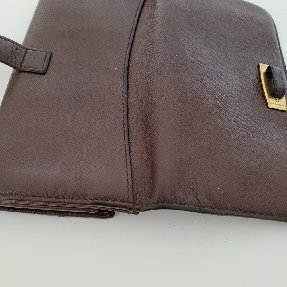 Coach Gramercy Vintage Wallet Brown Bifold Leather Long Made In Italy Large - Picture 12 of 16